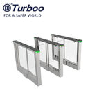 High End Speed Acrylic Swing Barrier Turnstile With LED Light