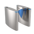 SUS304 Retractable Flap Barrie RFID Waist Height Turnstile Gate System