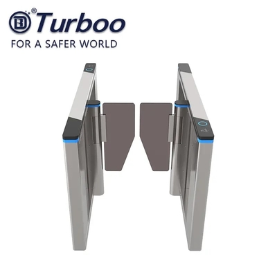 High End Ultra Slim Swing Flap Gate RFID Access Control Glass Barrier Pedestrian Turnstile