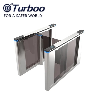 High End Ultra Slim Swing Flap Gate RFID Access Control Glass Barrier Pedestrian Turnstile