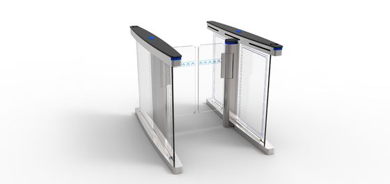 خرید درب گردان چرخان هتل Swing Turnstile Gate DC Brushless Servo Motor Glass Turnstile Gate online manufacture