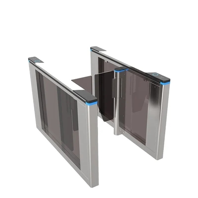 High End Ultra Slim Swing Flap Gate RFID Access Control Glass Barrier Pedestrian Turnstile