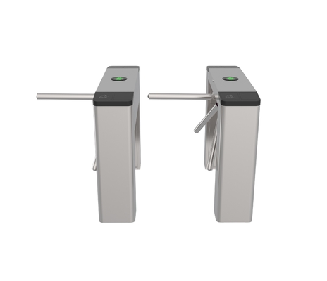 Outdoor Indoor Use Tripod Turnstile Gate Dry Contact With RFID QR