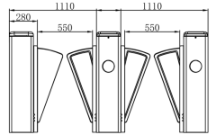فلاپ Turnstile Gate J281 حرفه ای مدیریت نرم افزار سیستم قابلیت ODM / OEM 0