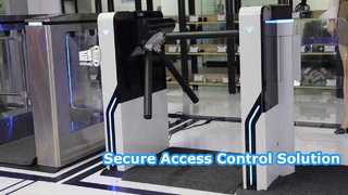 نمایش 24 ولتی EF1213 سه پایه دروازه چرخان مکانیزم جمع آوری RFID Gym Swipe Card Security Control Demo