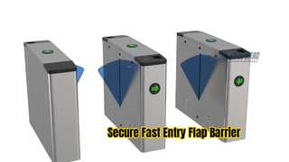 نمایش Y248 Office Factory 3 Pairs Flap Barrier Gate جمع شونده خودکار طراحی شده نسخه نمایشی