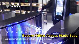 تماشا کنید: B203C SUS304 Flap Barrier Gate Face Recognition Face Fingerprint for Office Hotels Showcase